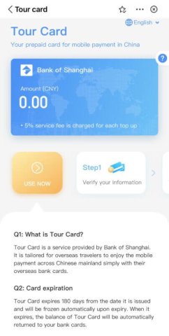 Alipay for Foreigners || How to use Tourcard