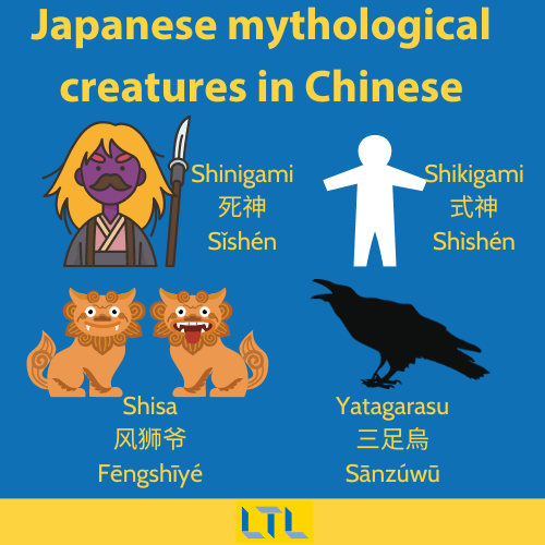 Japanese mythological creatures in Chinese