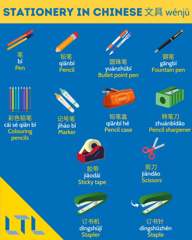 Stationery in Chinese