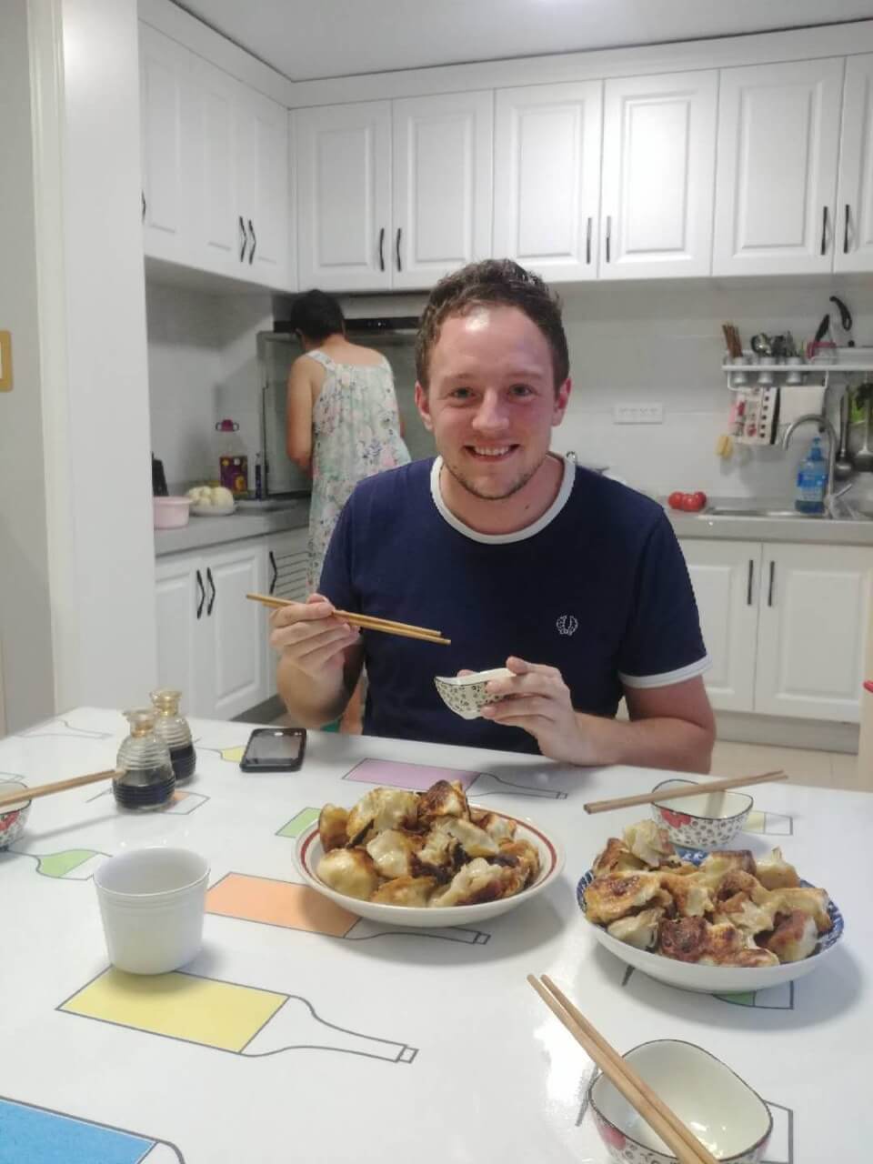 Host family home-cooked dinner in Chengde