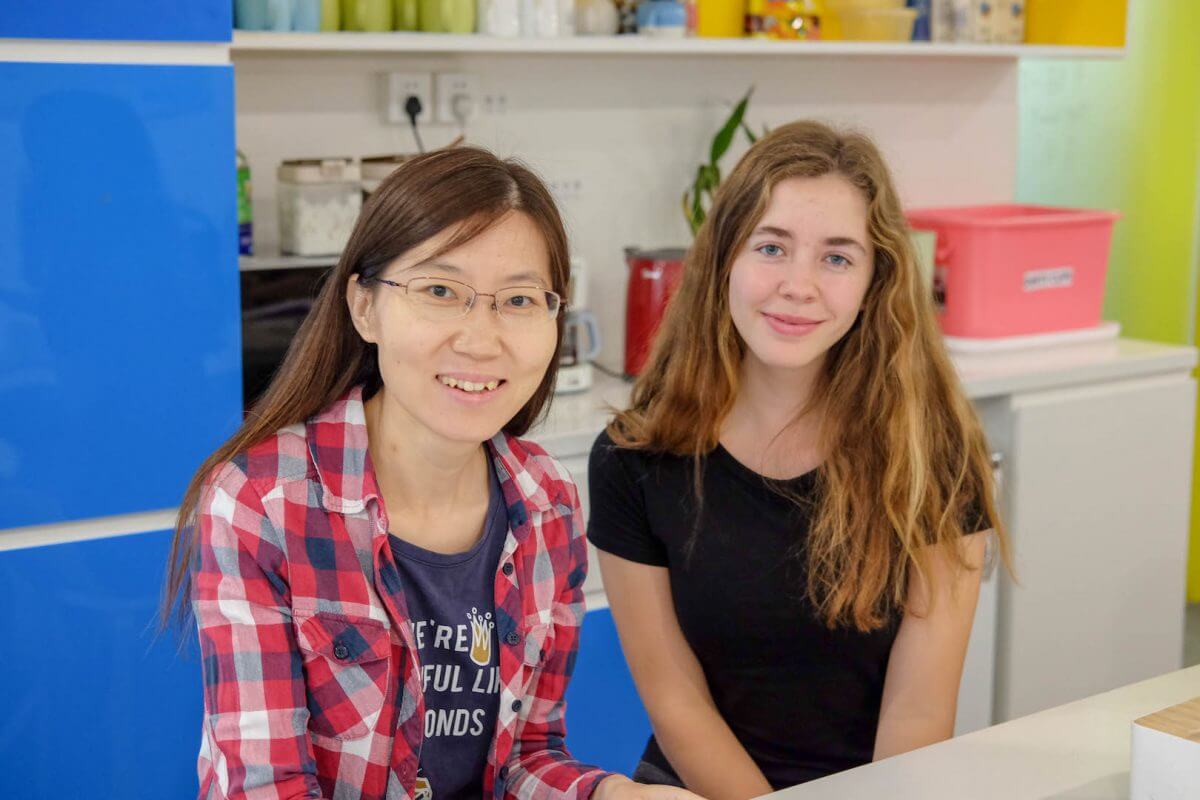 Jacqueline and her student in Beijing