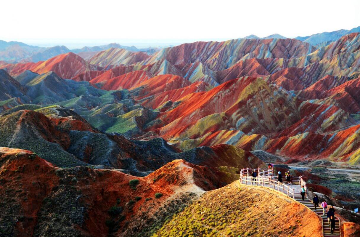 Rainbow Mountains in Zhangye,du lịch trung quốc, du lich trung quoc, bản đồ trung quốc, khí hậu trung quốc, trung quốc