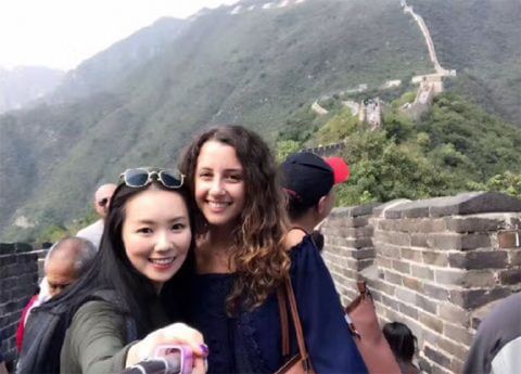Marie and Jasmine selfie on the Great Wall
