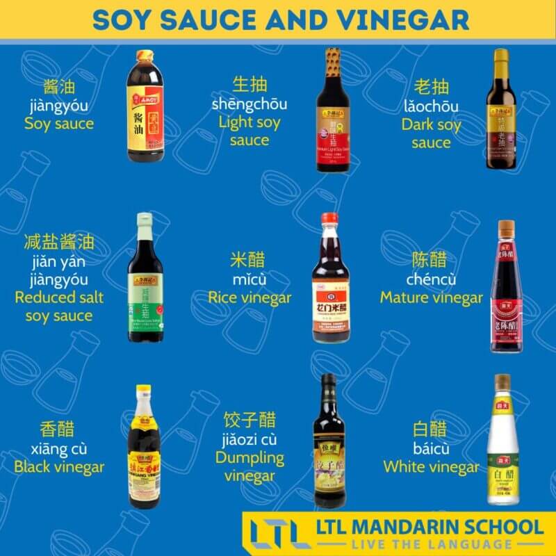 Sauces and vinegars in Chinese