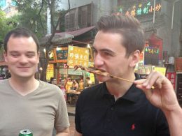 Sampling the street food in Beijing