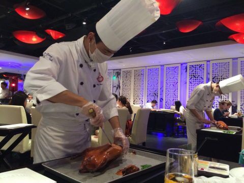 Beijing Duck prepared in front of your very eyes