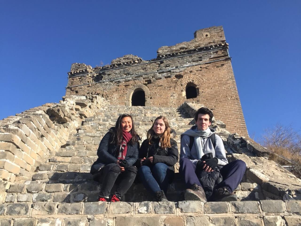 Jocelyn, Katrin and Nicolas at The Great Wall of China