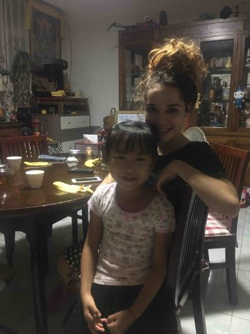 Tereza with her Chinese Homestay Sister