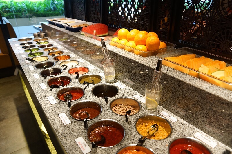 The sauce selection at Chinese Hot Pot is vast and delicious