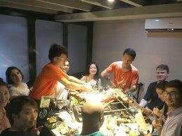 Teachers and students share food in Shanghai