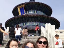Marie, Jasmine and Christina enjoying the sights of Beijing
