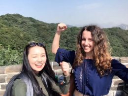 Marie and Jasmine conquering the Great Wall of China