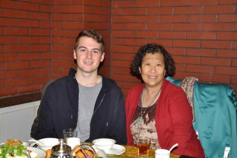 Noah with his Homestay Mum in China