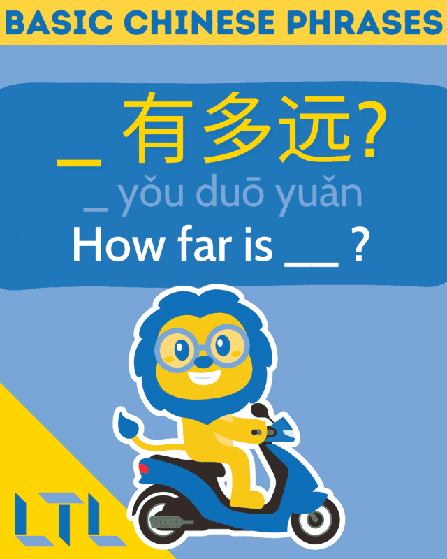 Basic Chinese Phrases - how far is...