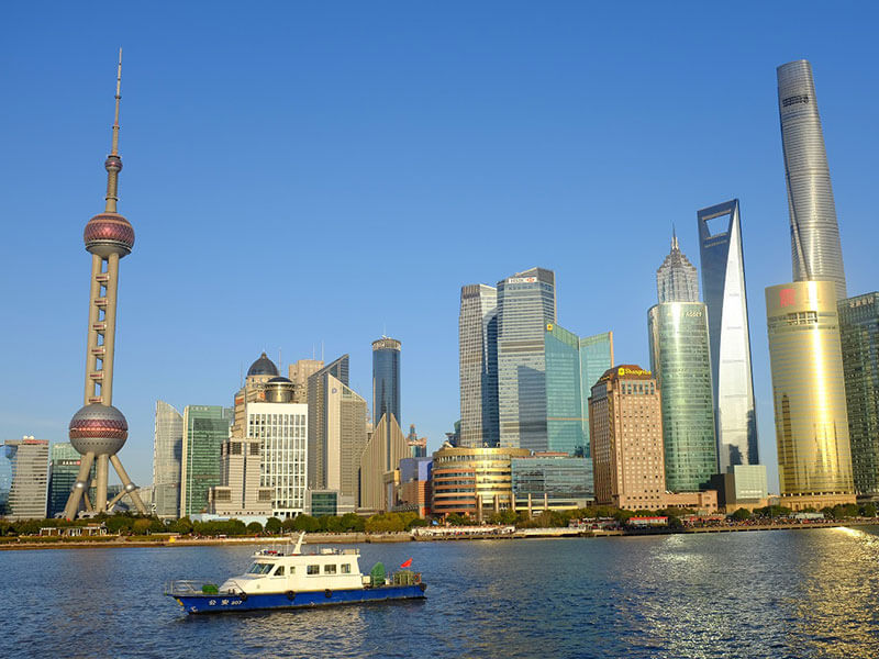 Pudong skyline daylight view